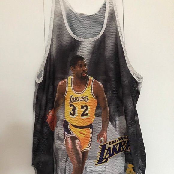 Size Large Starter Los Angeles Lakers Magic Johnson Lakers #32 Showtime Tank - Picture 1 of 6